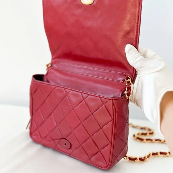 Vintage Chanel Burgundy Quilted Flap Tassel Bag - Picture 10 of 16